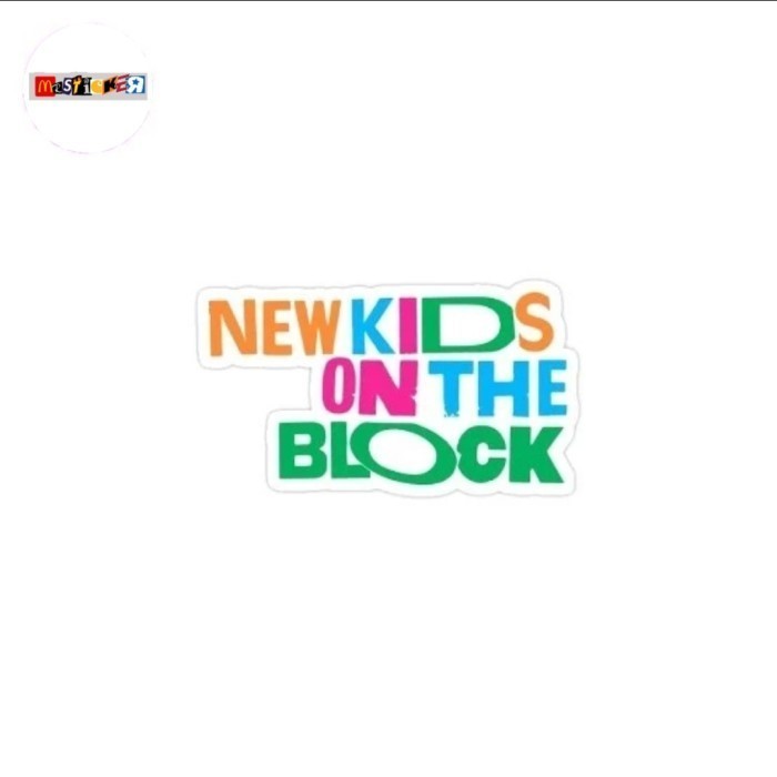 

sticker boys band New Kids On The Block NKOTB logo diecut stiker retro vintage