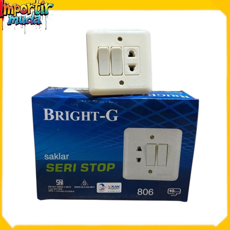 Bright G stop kontak + saklar seri BG 806 Seri stop