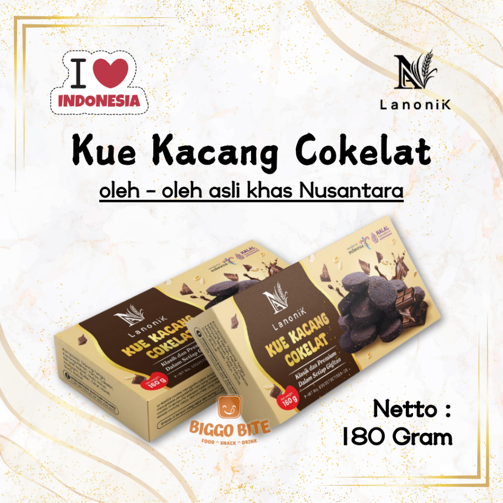 

Kue Kacang Cokelat Oleh - Oleh Khas Malang - Indonesia / Chocolate Peanut Cookies LA NONIIK