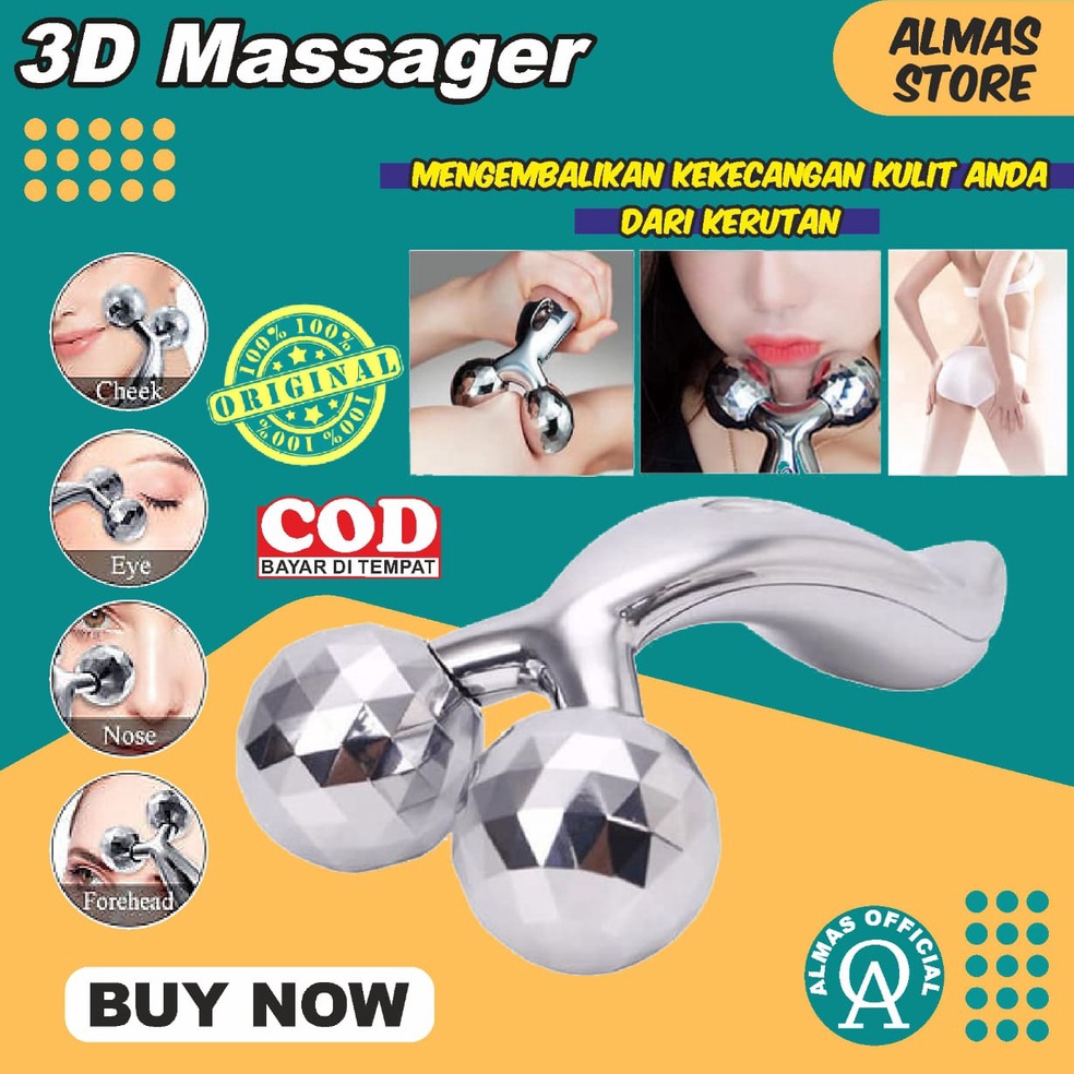 Kejutan Untung Alat Pijat Wajah 3D Alat Pijat Wajah Pijit 3D Massager Manual Tubuh Wanita Kecantikan