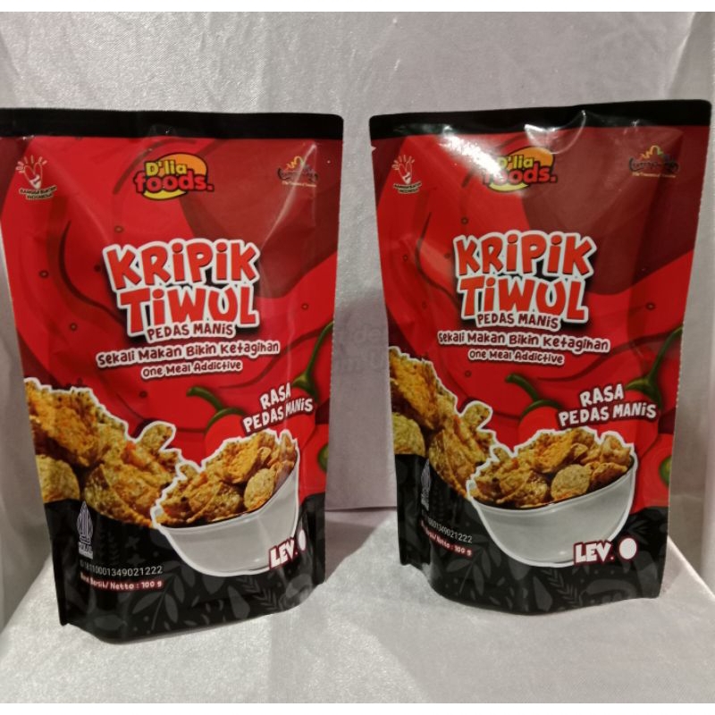 

KRIPIK TIWUL D'lia foodsl rasa pedas manis, D'lia foods