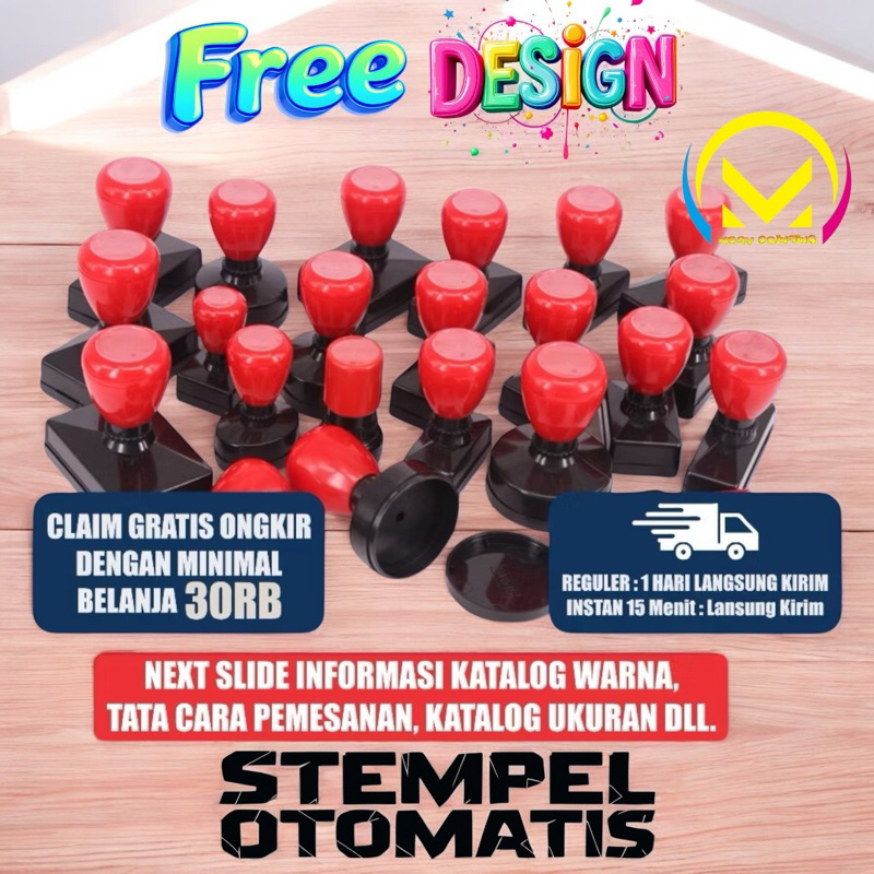 

[ PROMOSI ] Stempel Custom Murah - Stempel Lunas - Stempel Nama - All Size - Free Design