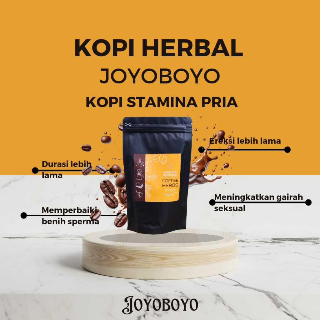 

Joyoboyo Kopi Herbal Kopi Stamina Pria Kuat Tahan Lama Original Kopi Gingseng Terbaik