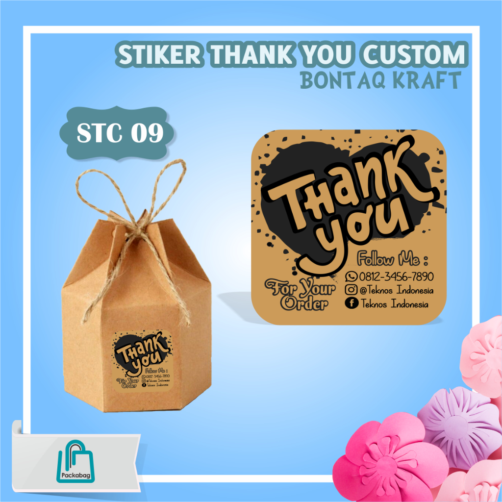 

STICKER THANK YOU CUSTOM - STC BONTAQ KRAFT