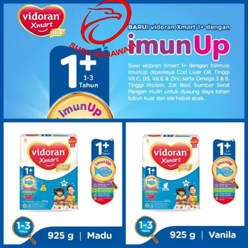 

Vidoran Xmart 1+ Madu Vanila 925gr Susu Vidoran