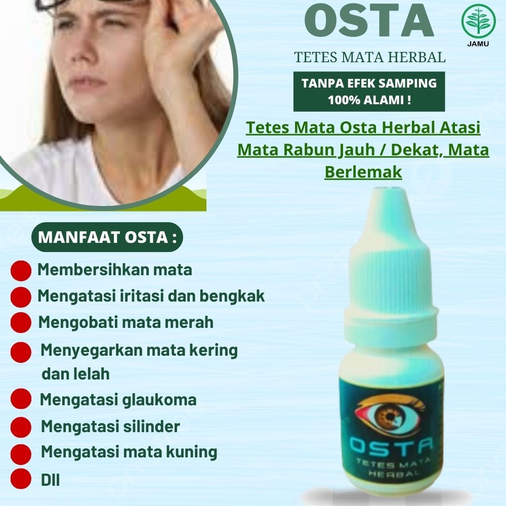 OSTA Obat Tetes Mata Paling Ampuh - Atasi Mata Rabun Jauh / Dekat, Mata Berlemak