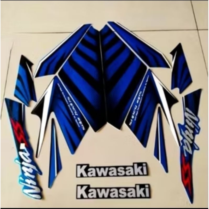 STRIPING STIKER KAWASAKI NINJA SS BIRU 2014 ZEBRA