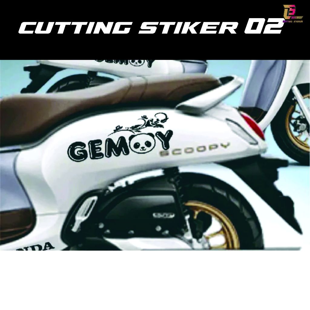 STIKER SCOOPY GEMOY PANDA GMY02 CUTTING STIKER