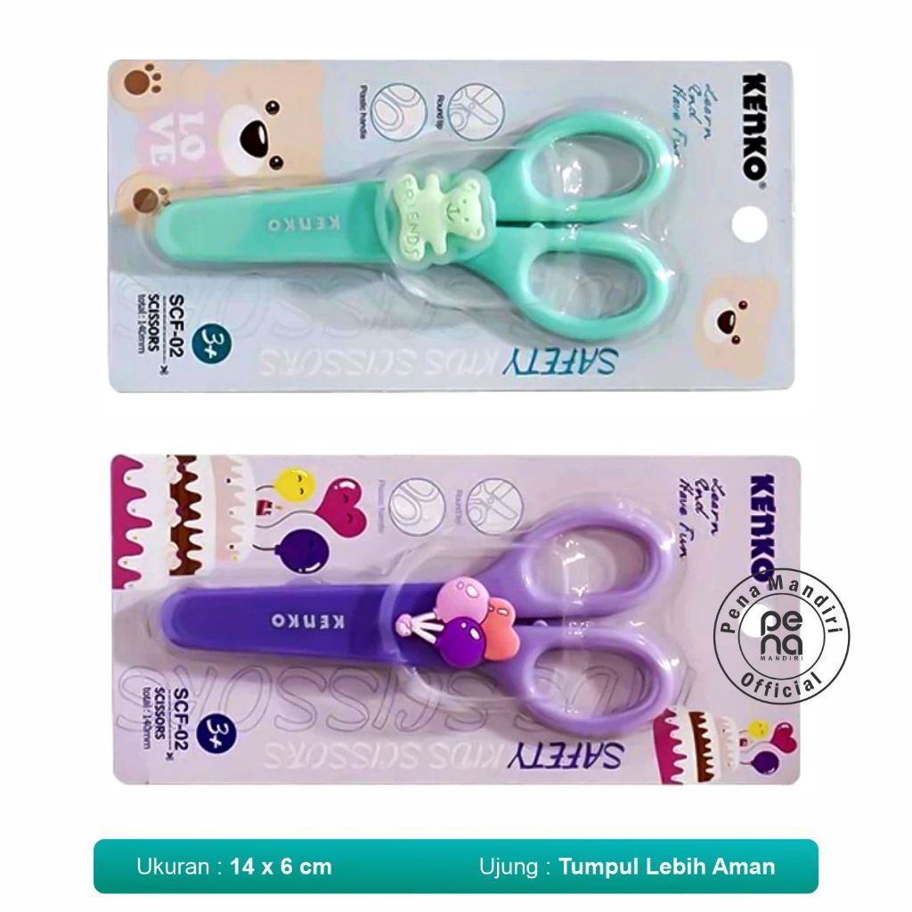 

Gunting Anak Warba Kenko Pastel Gunting Scissors Kenko Blue Purple