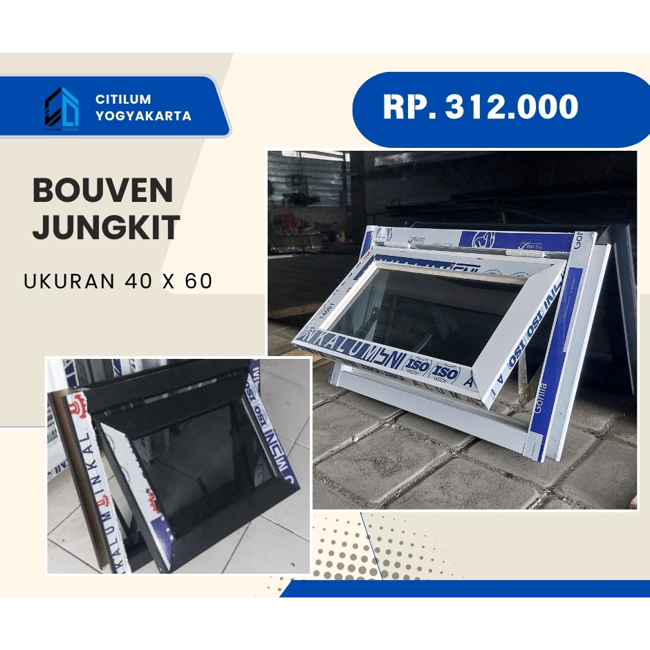 Jendela Boven Aluminium Kaca