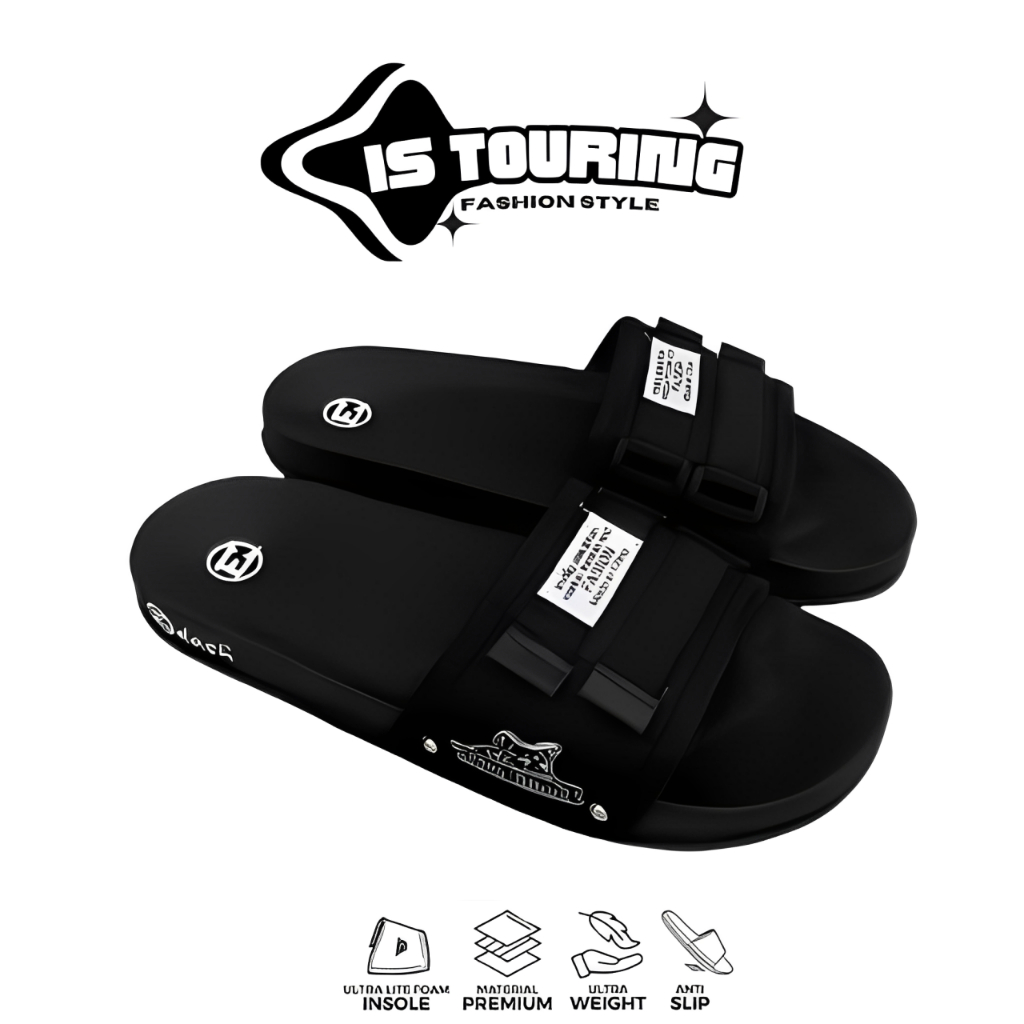 Sandal Slop Pria Terbaru Sandal Pria Sendal Slide Pria Selop karet Pvc Terbaru Five Time Is Touring