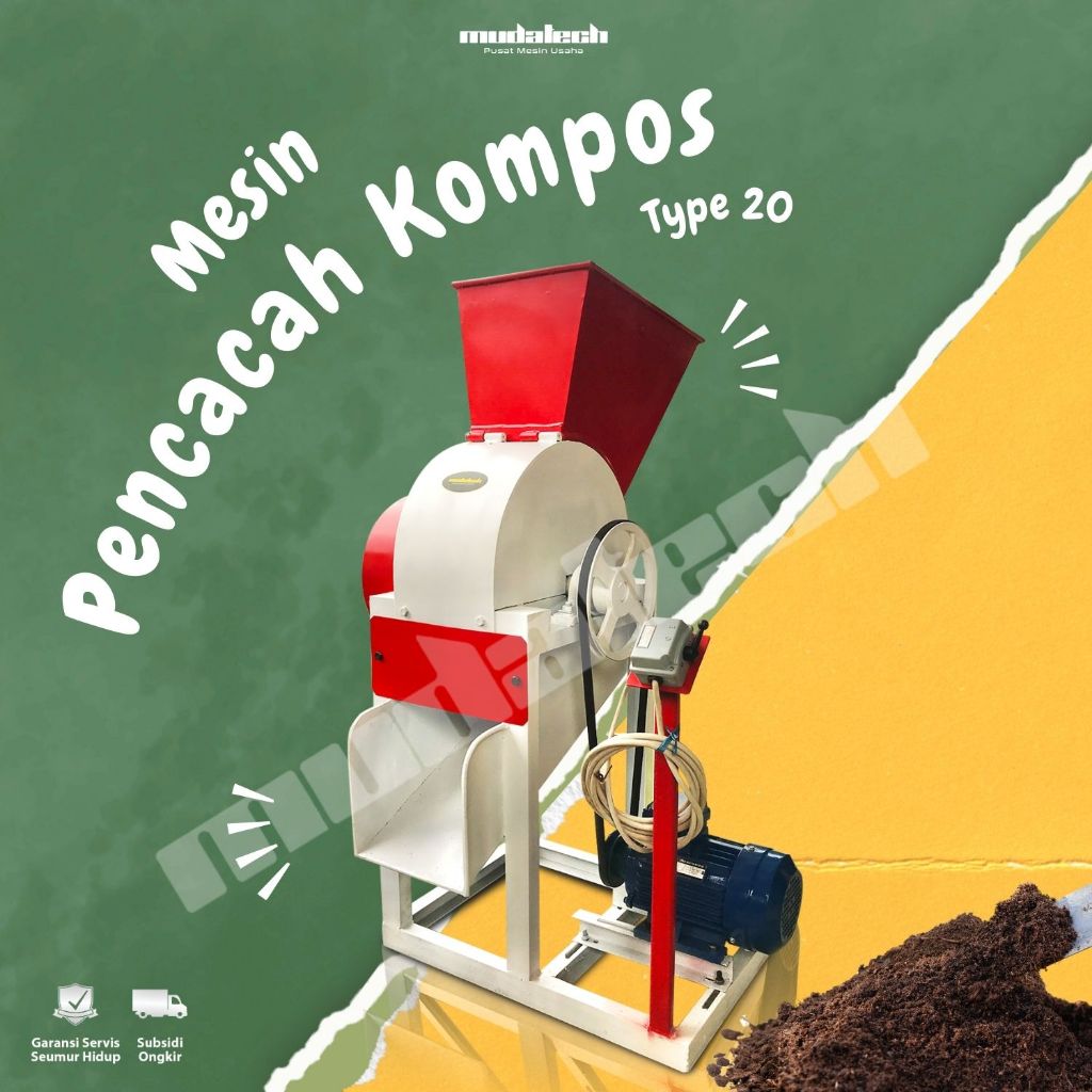 Mesin Cacah Kompos Pencacah Giling Kompos Type 20