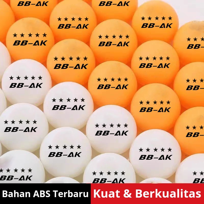 Bola Pingpong / Bola Tenis Meja ABS Bintang 5 dan Bintang 3 Isi 10 Pcs
