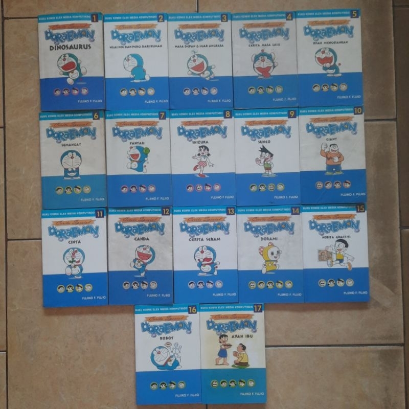 Komik Cerita Spesial Doraemon 1-17 Fullset Fujiko F Fujio Kolpri