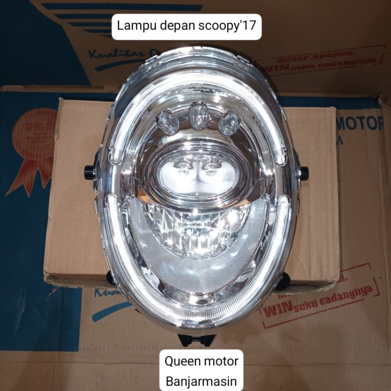 Lampu depan honda Scoopyi fi Esp LED 2017 2018 2019 K93 Scoopy injeksi ban donat Reflektor Headlamp 