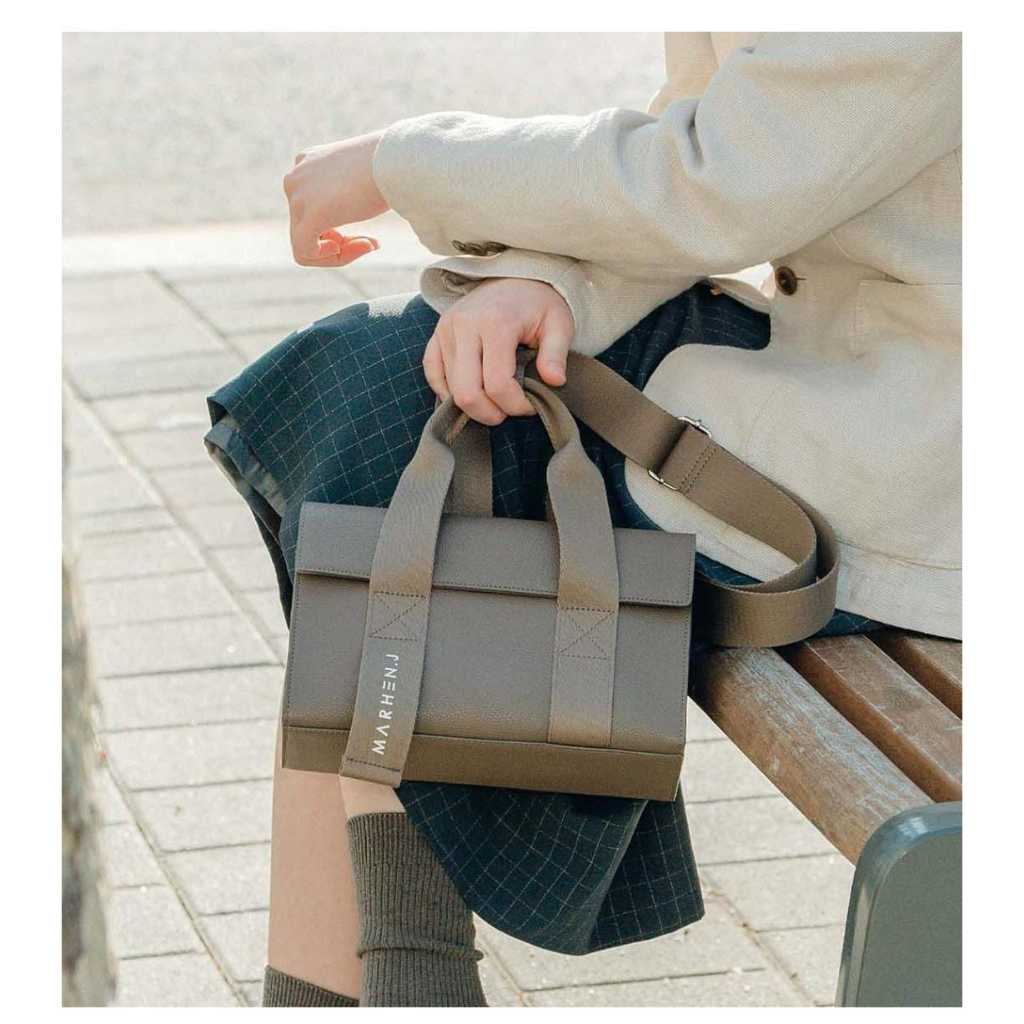 Preloved ORIGINAL Marhen J Ludy bag green army color shoulder bag tas selempang marhen.j like new