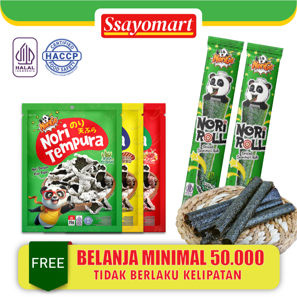 

[HALAL] NORIGO NORI TEMPURA 25GR / SNACK NORI / SNACK RUMPUT LAUT
