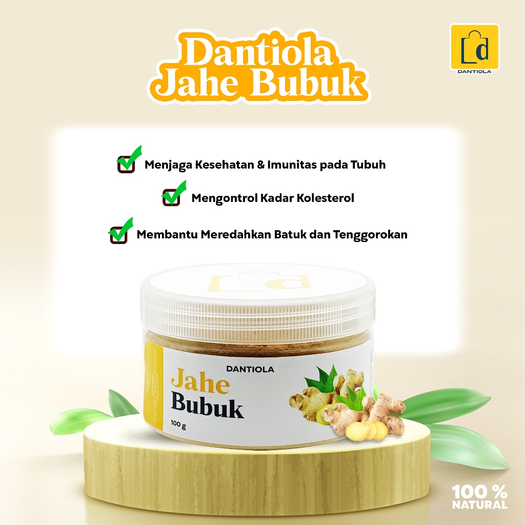 

Dantiola Jahe Bubuk Kemasan 100 Gram