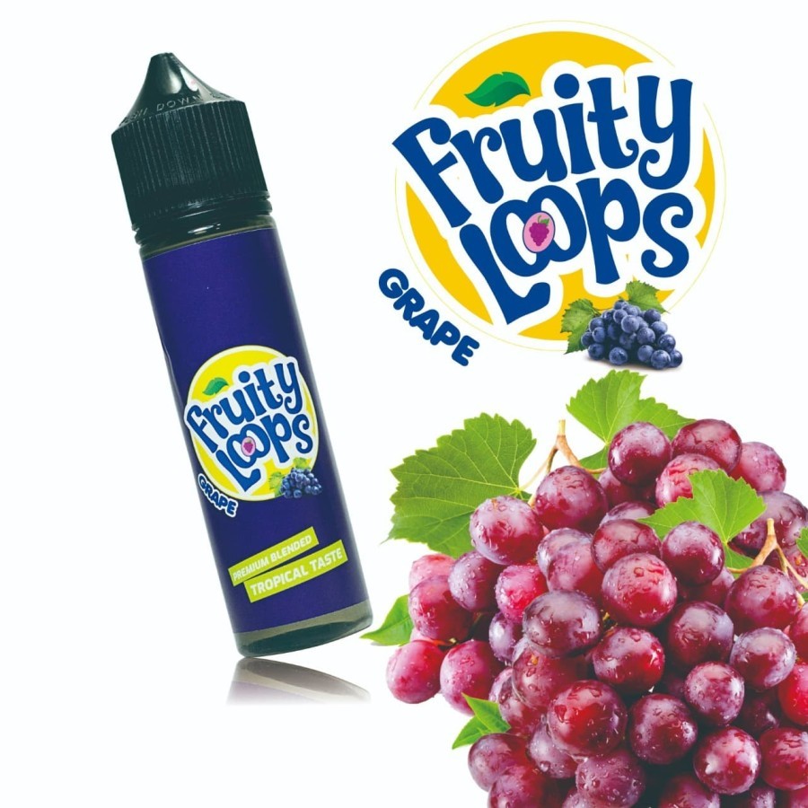 Fruity Loops - Grape - 60ml 0MG Liquid Vape Vapor Tanpa nicotine