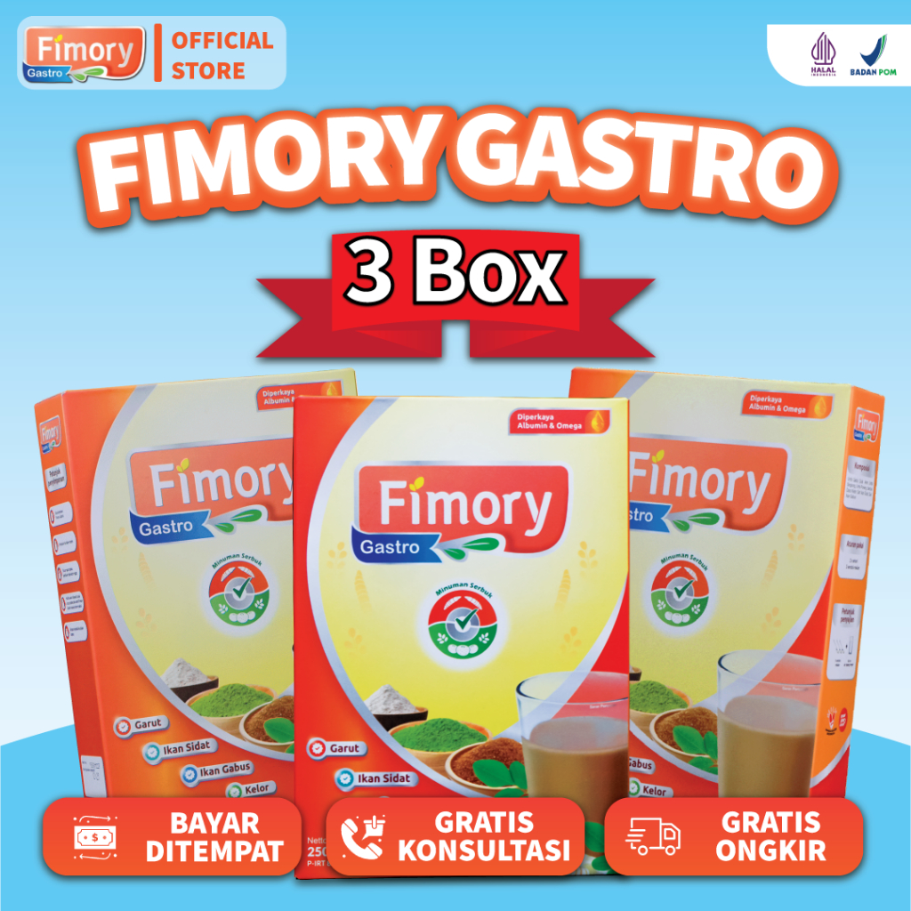 

Paket Hemat 3 Box Fimory Gastro Sereal Makanan Solus Paling Ampuh Atasi Asam Lambung - Lambung Sehat