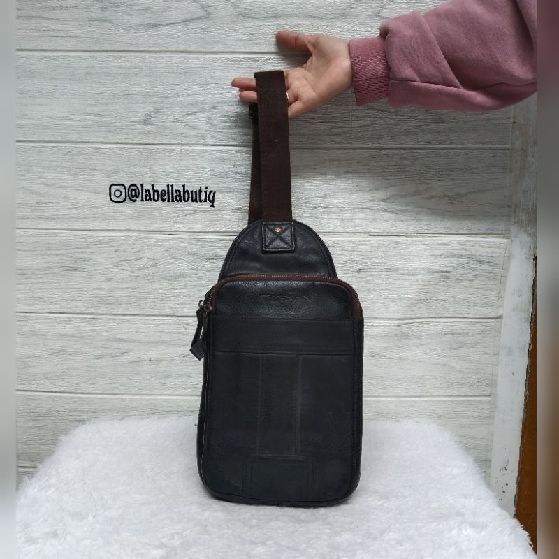 Crossbody Bull Ryders Tas Selempang Pria Kulit Asli Second