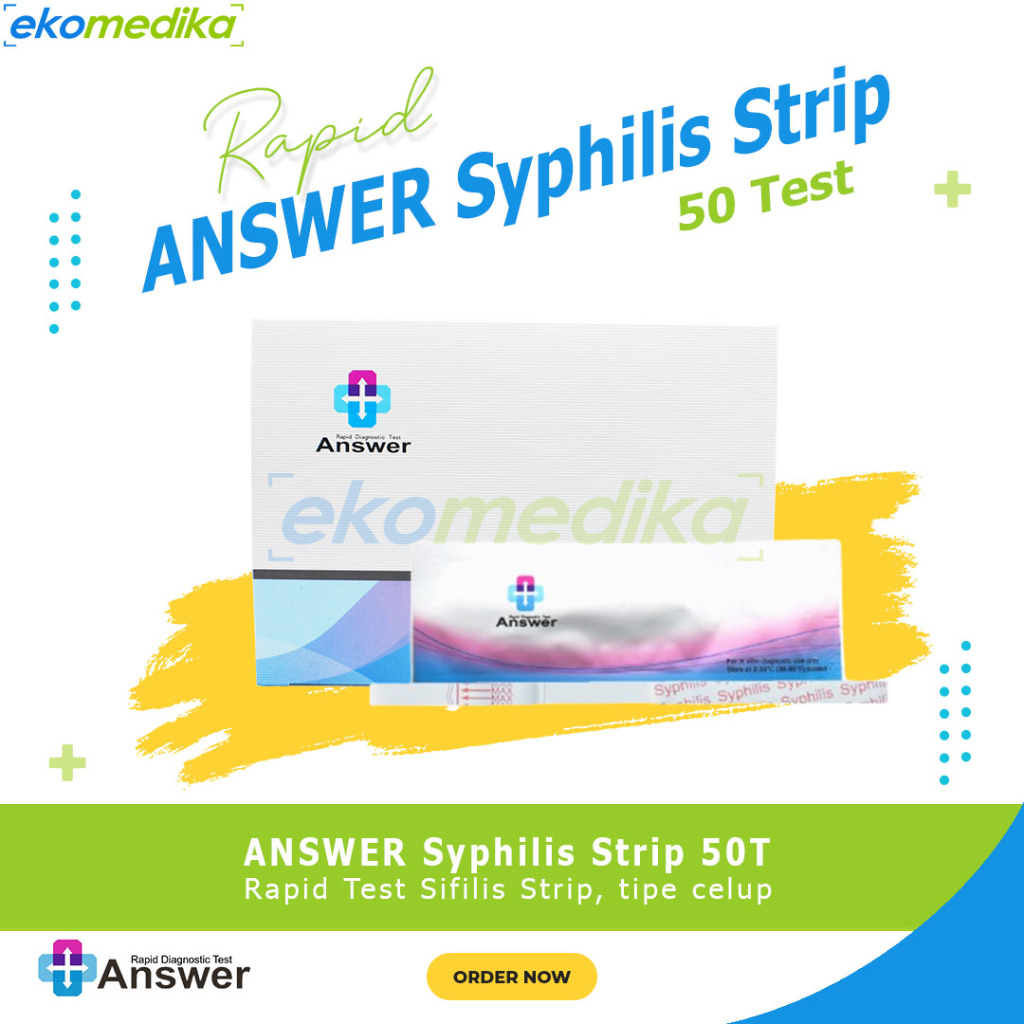 Answer Syphilis Strip 50T | Alat Tes Syphilis Device isi 25 Answer Rapid test