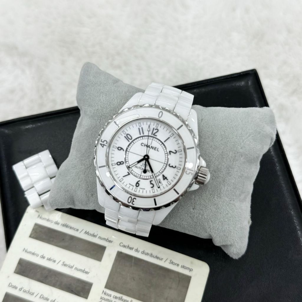 CHNL J12 White Ceramic White Dial Automatic Watch 38mm 35