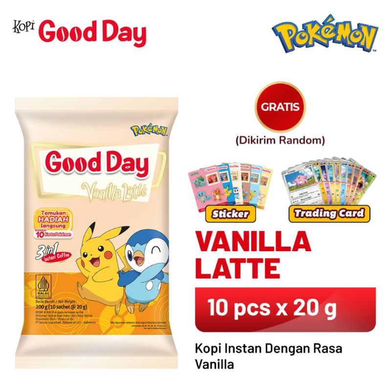 

Good Day x Pokemon Vanilla Latte 1 Pack (10 x 20 gr)