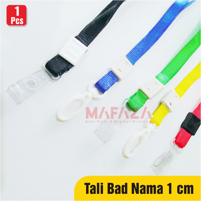 

[1 Pcs] Tali ID Card Lanyard 1cm Kantong Plastik / Gantungan ID Card / Tali Badge Name Card
