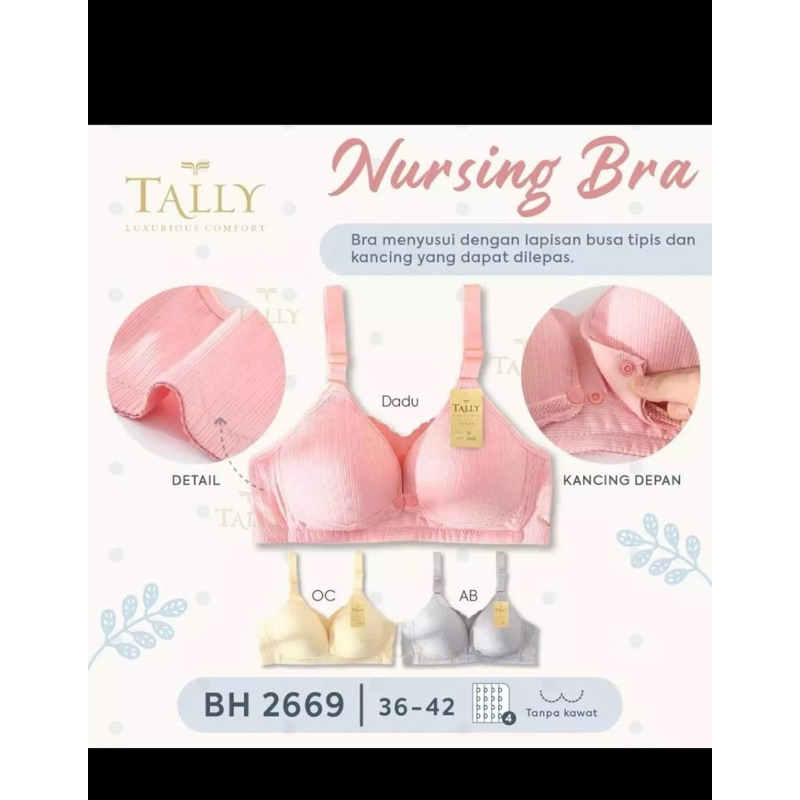 TALLY bra menyusui 2669 cupC 38/85 warna dadu