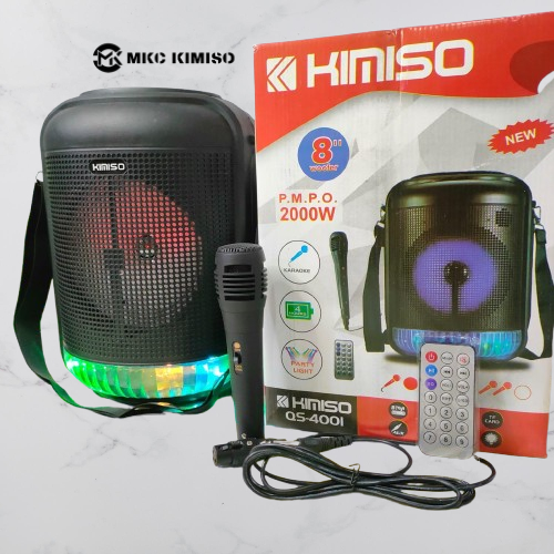 MKC - Speaker Bluetooth QS 4001 Ukuran 8 Inchi Free Mic & Remote