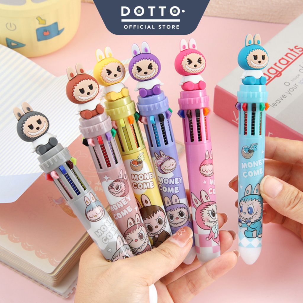 

Dotto Pulpen Karakter LABUBU 3D 10 Warna Mekanik Pen Multicolor Special Edition 0.5 MM TC