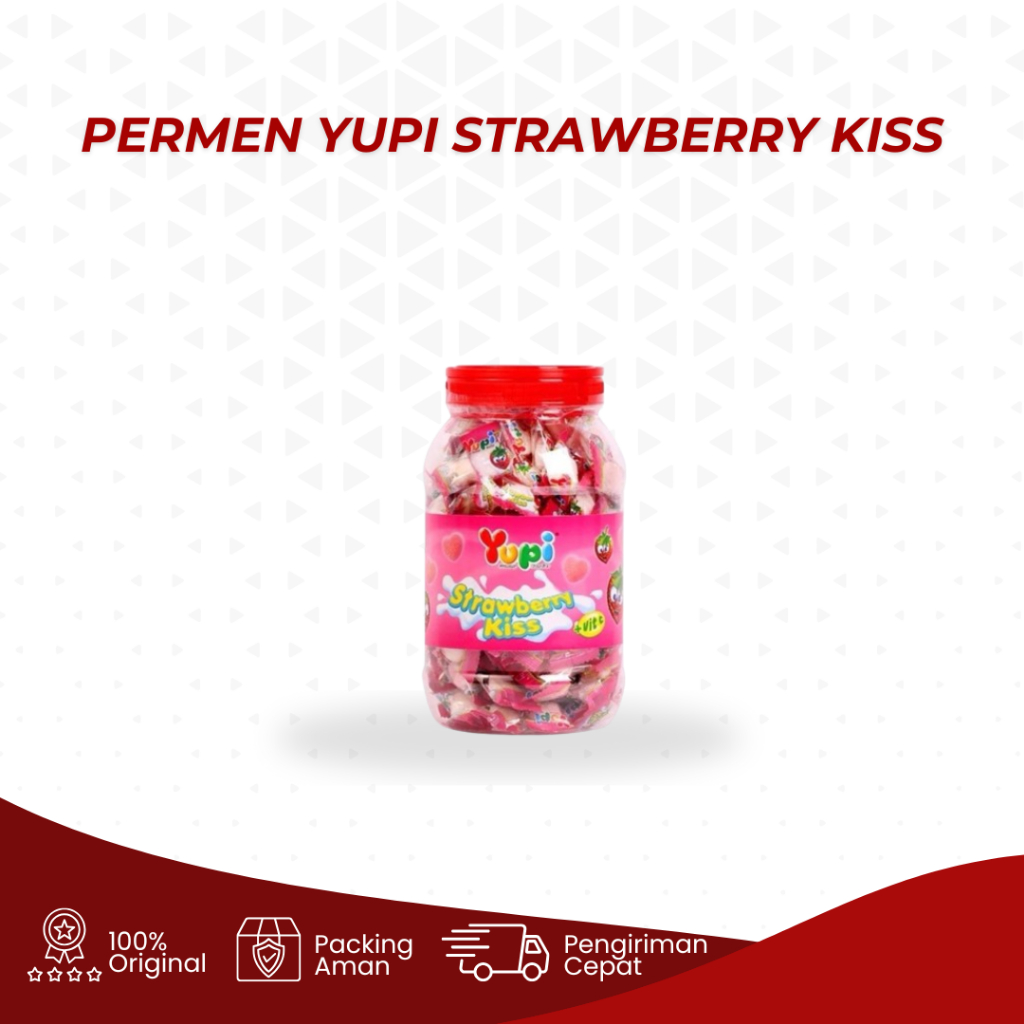 

Permen Yupi Strawberry Kiss Kemasan Toples