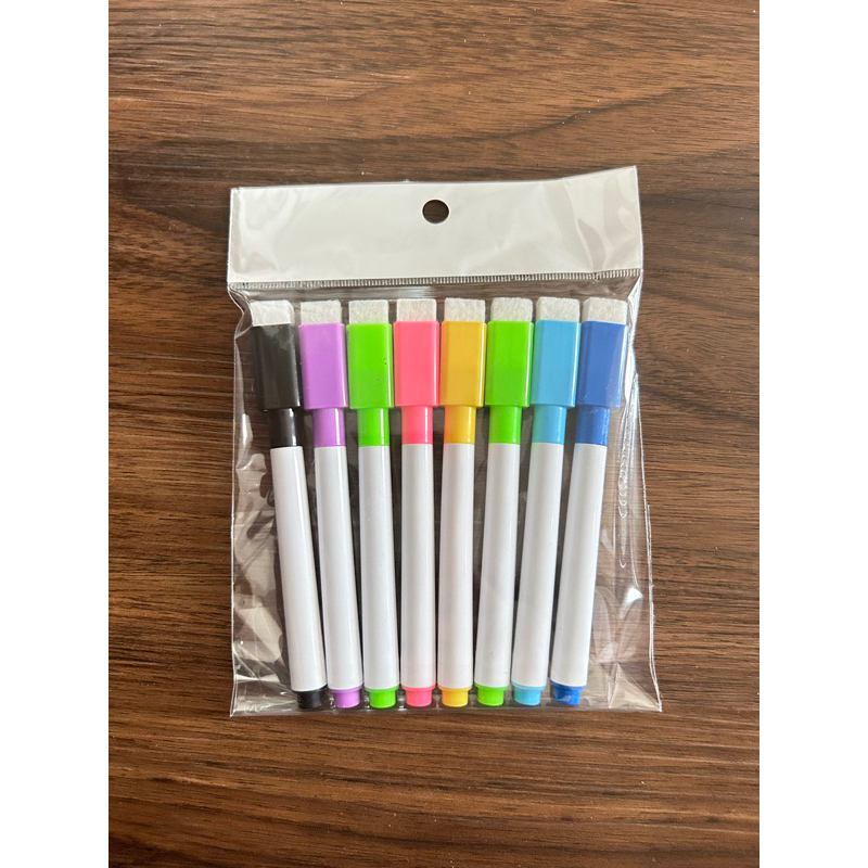

(Extra) 1 set spidol wipe and clean warna warni 8pcs - baca deskripsi