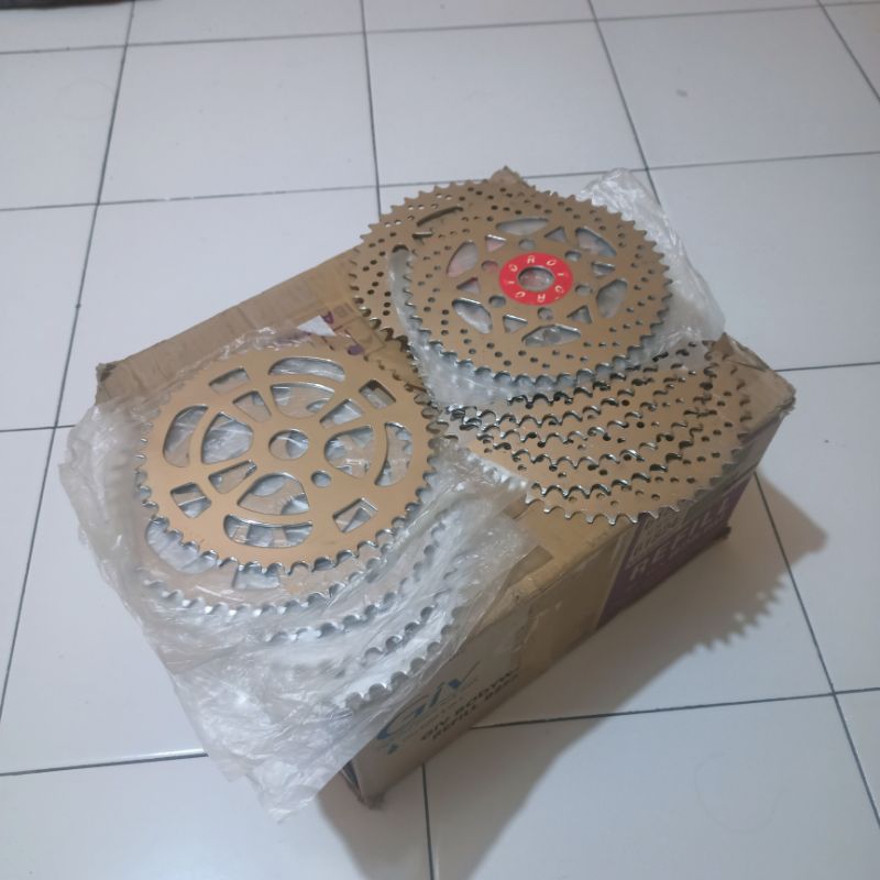 chainring bmx 44 T piringan sepeda bmx oldschool nos jadul gear sepeda bmx depan piringan bmx chrome