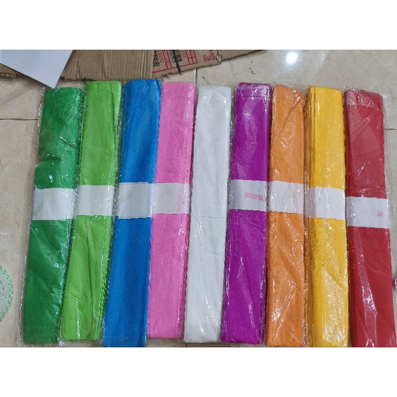 

kertas krep lembaran import per lembar tidak melar murah prakarya kertas crepe diy bunga