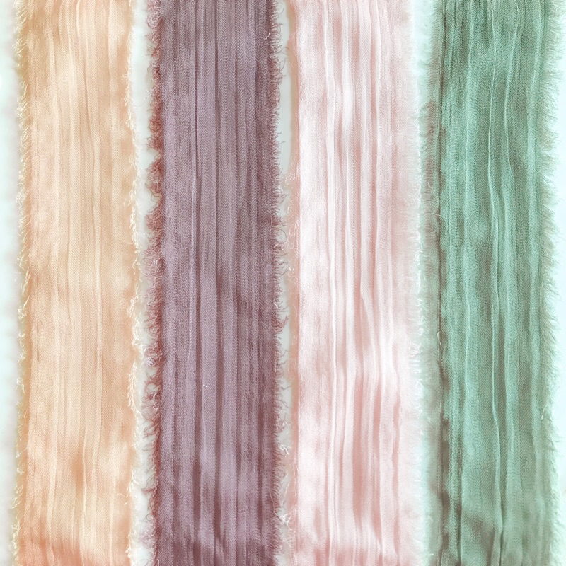 

(4cm) Pleated Chiffon Premium Ribbon Wedding Stationary