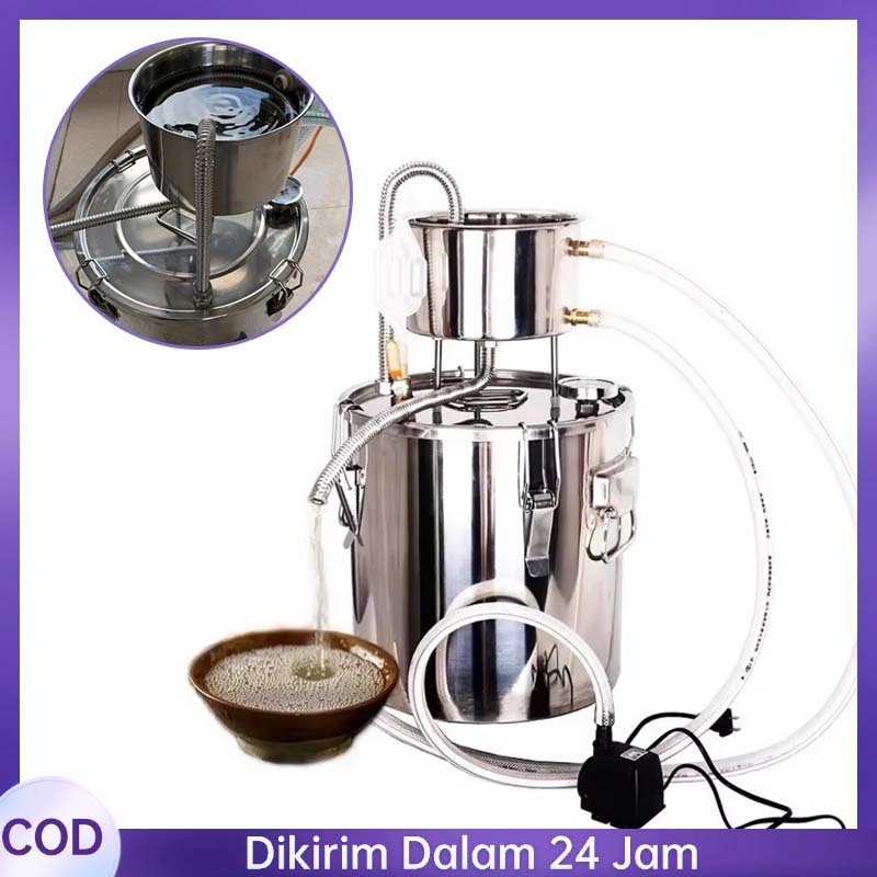 【COD】12L Alat Destilasi Penyulingan Home Distiller Alat Suling Destilasi Distiller Moonshine Alkohol