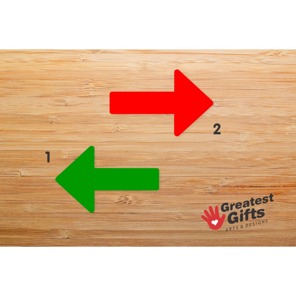 

Stiker bentuk panah petunjuk arah bahan vinyl sudah cutting