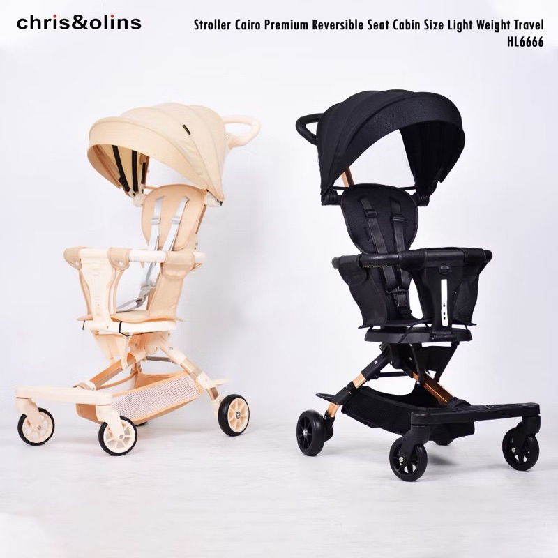 Makassar - ChrisOlins HL6666 Stroller Cairo Premium Reversible Seat Cabin Size Light Weight Travel K