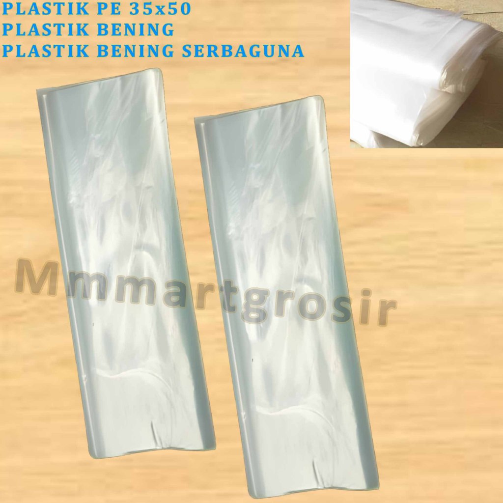 Plastik Pe Bening / Plastik Bening Transparan / Plastik Bening Serbaguna / Uk.35x50