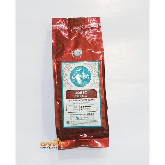 

Biji Kopi Excelso Coffee Beans Rosso Blend Full Robusta 100% Netto 250 gram