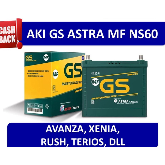 Aki Mobil GS ASTRA MF NS60 Avanza, Xenia, Rush, NS 60 ( KERING )