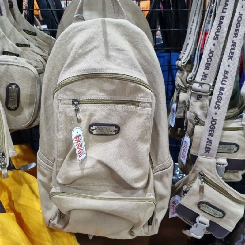 TAS BACKPACK JOGER. RANSEL CANVAS ORIGINAL JOGER. OLEH OLEH BALI