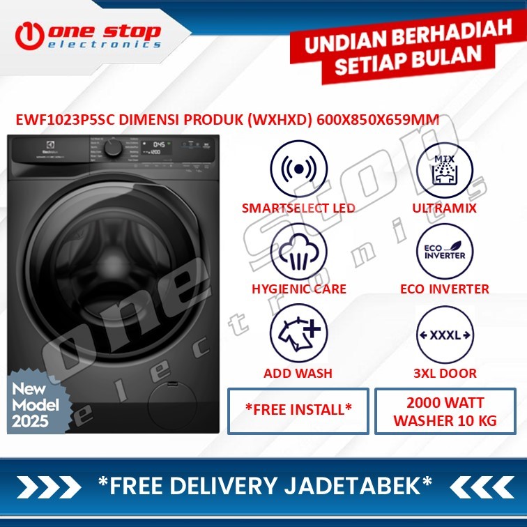ELECTROLUX EWF1023P5SC Mesin Cuci Front Loading UltimateCare 500 - 10Kg