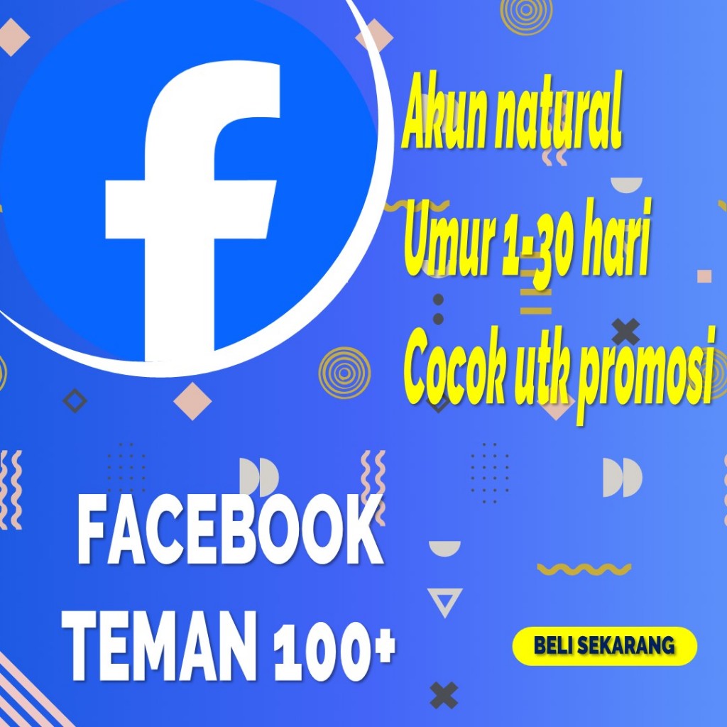 Akun Facebook teman 100+ Layanan Cepat