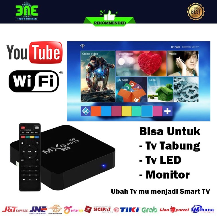 MXQ Pro 4K Android Box Smart TV 1GB 8GB Quad Core Media Player Ultra HD Live Streaming Video Channel