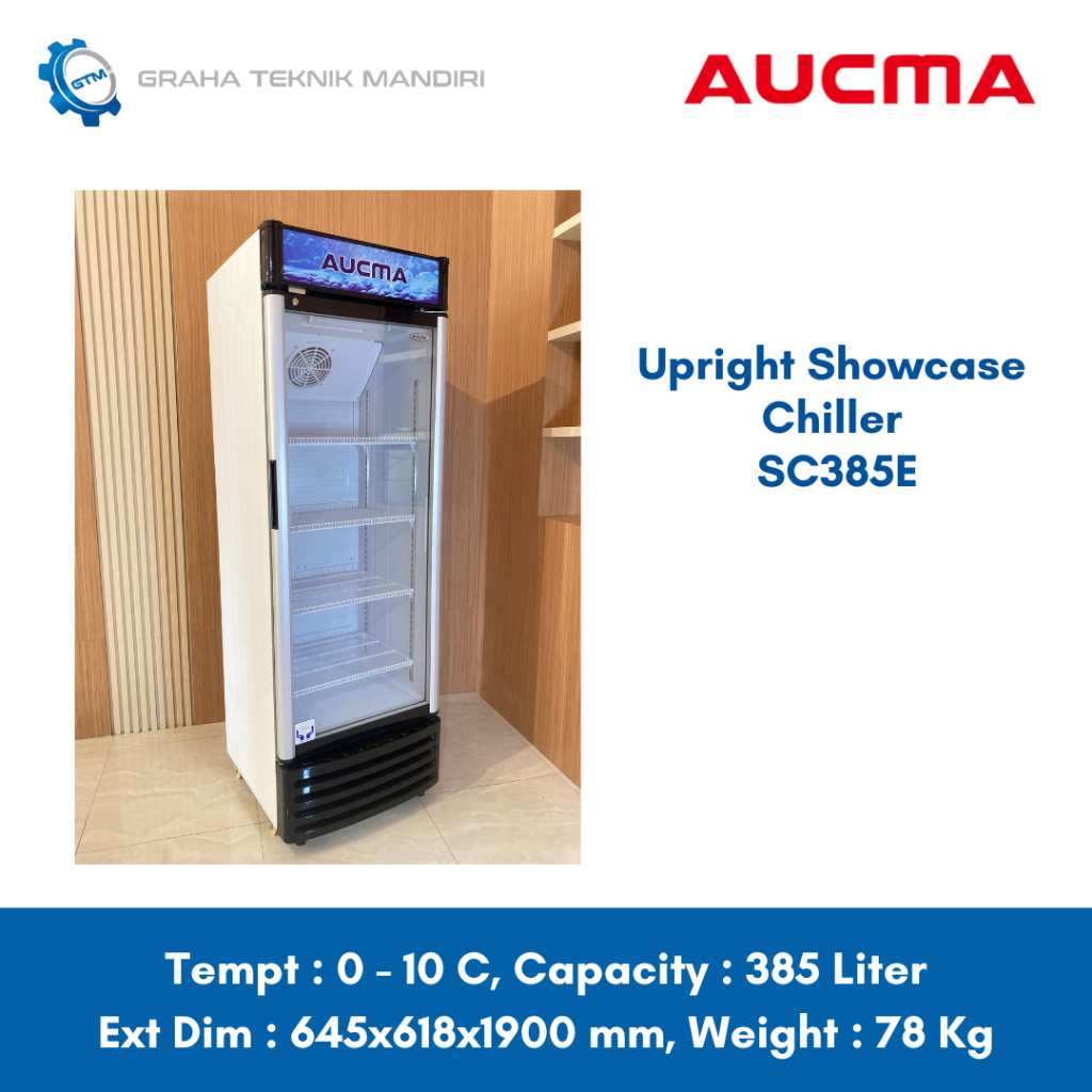 Aucma Upright Chiller 385 Liter SC385E-SBID