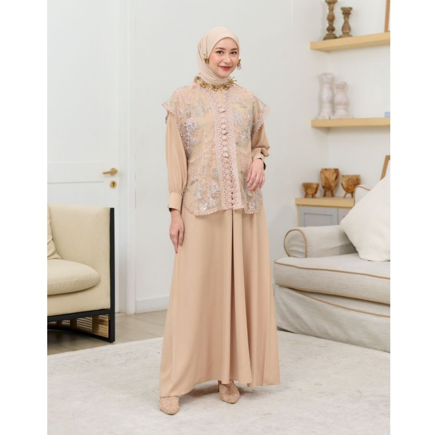 Kheva Mauza Plain Dress | Gamis Wanita Bahan Shakilla Dress Polos Busui
