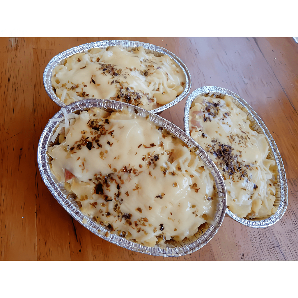 RB Aluminium Foil Cup Ox 1225 Ukuran Sedang 200 Ml + Tutup Tray Untuk Wadah Macaroni Schotel